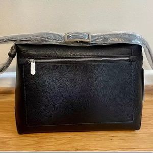 Calvin Klein Womens Crossbody Bag Black Magnetic Flap Adjustable Strap M New